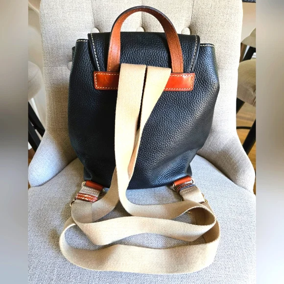 Dooney & Bourke Black Pebbled Leather Backpack - Picture 2 of 12